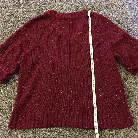 Burgundy sweater | button front - Picture 7 of 8